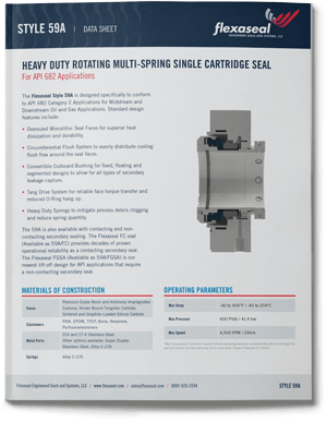 Style 59A Heavy Duty Rotating Multi-Spring Single Seal